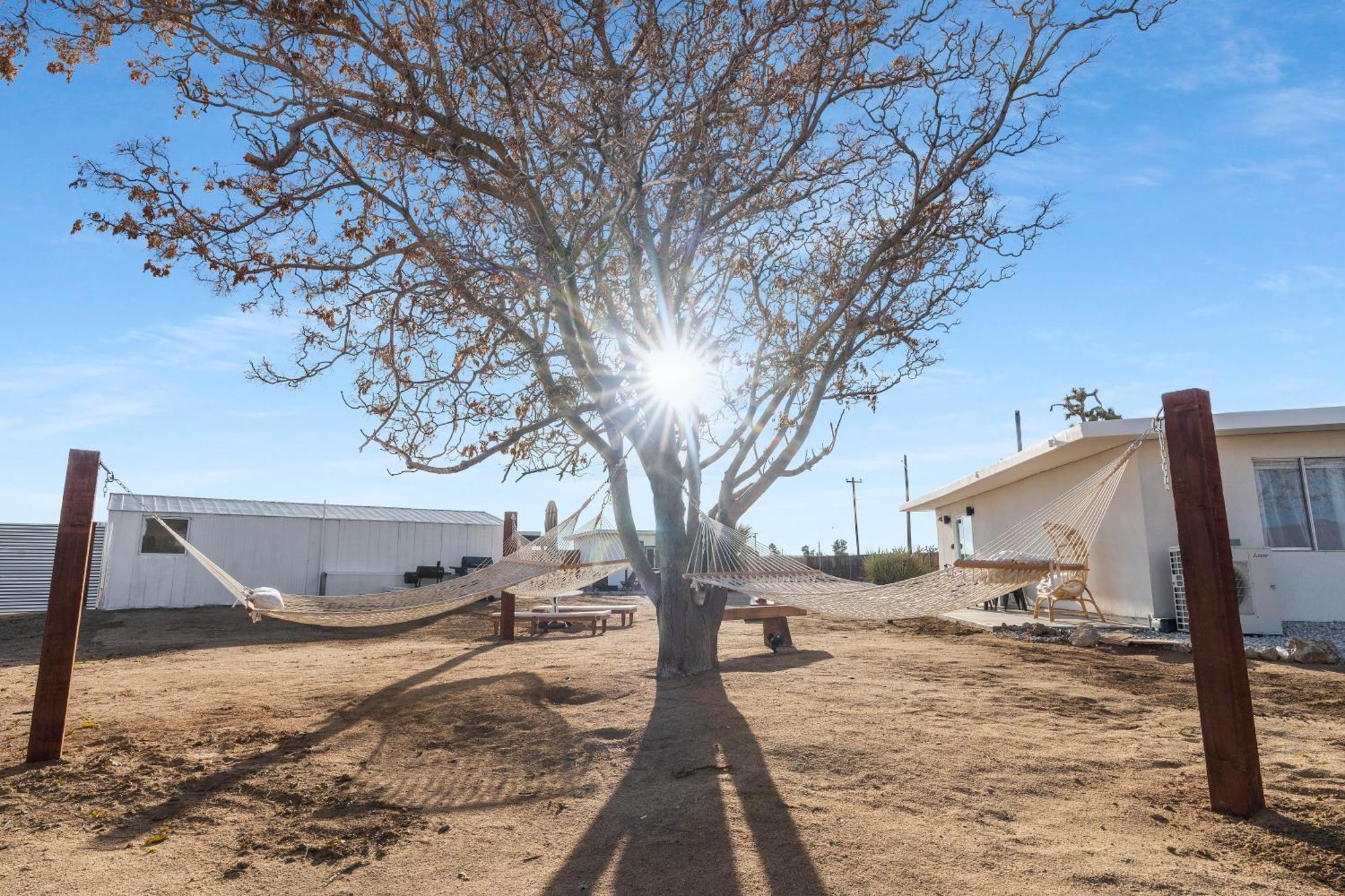 Private Jt Cabin - Ev L2 Station, Hammocks, Fire Pit, Bbq, Bocce Ball, Cornhole Yucca Valley Buitenkant foto